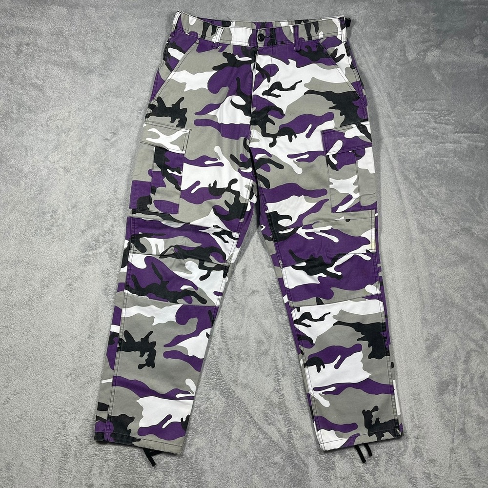 Rothco Purple Camo Cargo‎ Pants Mens Medium Regular 32x31 Tactical Streetwear
